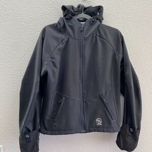 Loki Outerwear Fleece Lined Black Jacket Full Zip Gloves Size Small Hooded